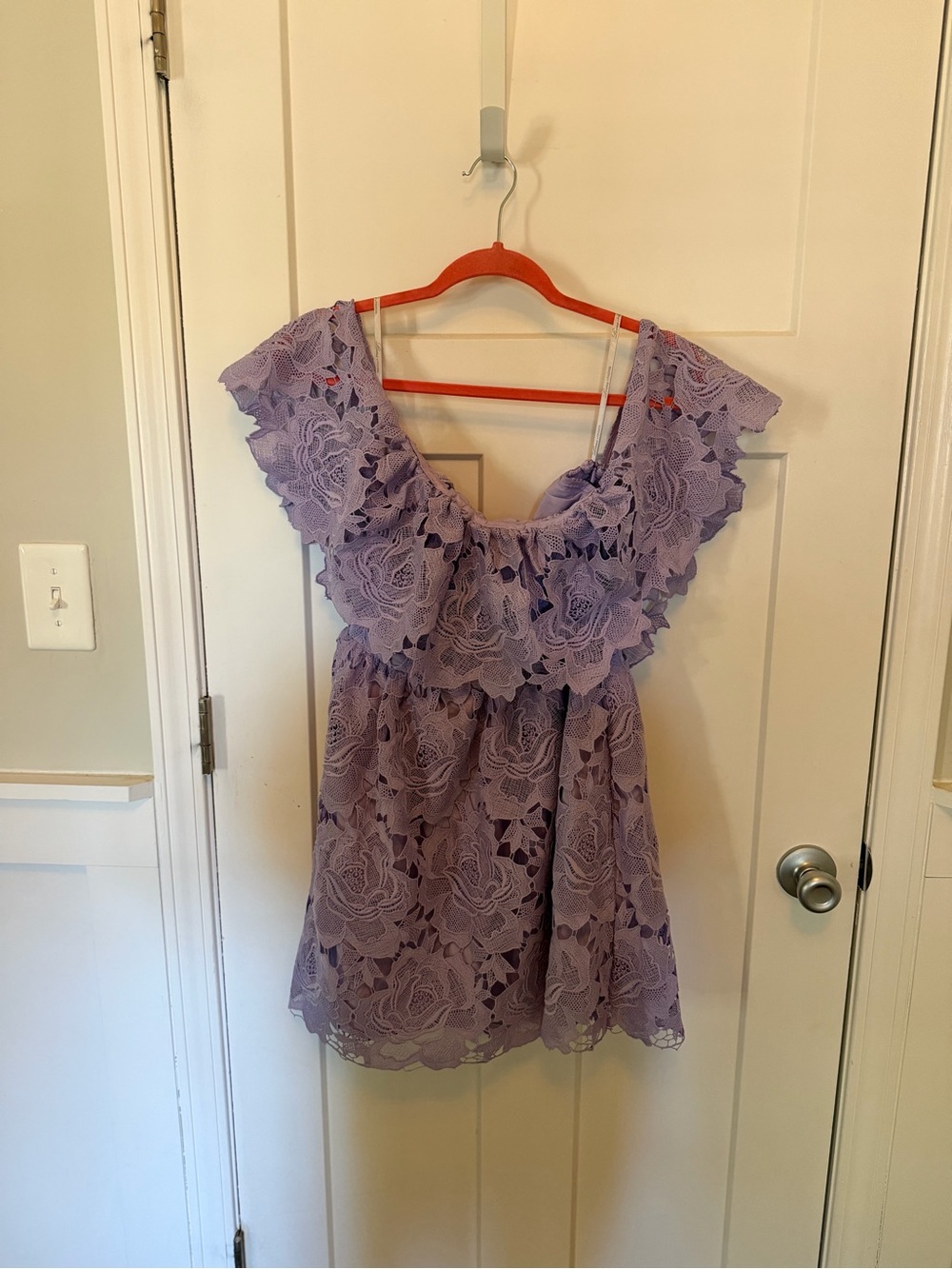 Lovers + Friends Lavender Lace Mini Dress